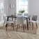 Home Source Table with Florian Grey Dining Set 90x200cm 7pcs