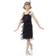 Karnival Costumes Girls Black Flapper Fancy Dress Costume