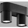 LIGHT-POINT Aura C2 Carbon Black Ceiling Flush Light 16cm