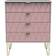 Welcome Furniture Diamond Ready Assembled Kobe Pink & White Chest of Drawer 76.5x88.5cm