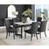 Furniturebox M2565951 Black Dining Set 90x160cm 7pcs