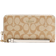 Coach Long Zip Around Wallet In Signature - Gold/Light Khaki Chalk