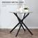 Homcom Round Clear/Black Dining Table 80cm