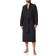 HUGO BOSS Waffle Piqué Dressing Gown with Logo Embroidered Collar - Black