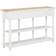 vidaXL 280016 White/Natural Wood Console Table 30x120cm