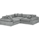 Smart Lianea Silver/Gray Sofa 283cm 4-Sitzer