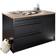 Stella Trading Jazz Modern Kitchen Island Black Bord