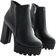 Side Zipper Ankle Boots - Black