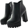 Side Zipper Ankle Boots - Black