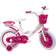 Lolli Girl 16" - White/Fuchsia Barncykel