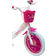 Lolli Girl 16" - White/Fuchsia Barncykel