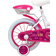 Lolli Girl 16" - White/Fuchsia Barncykel