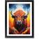 Natur Pur Buffalo Hard Edge Painting No.3 Black Framed Art 34x46cm