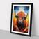 Natur Pur Buffalo Hard Edge Painting No.3 Black Framed Art 34x46cm