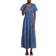 Tommy Hilfiger Chambray Short Sleeve Maxi Dress - Medium Benson