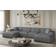 Fun-Möbel U-Shaped Celes Ash Gray Sofa 379cm 4 Seater