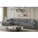 Fun-Möbel U-Shaped Celes Ash Gray Sofa 379cm 4-Sitzer