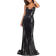 B. Darlin Juniors Sequined Strappy Back Evening Gown - Black