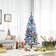 Homcom Prelit Pencil Artificial Slim Green Christmas Tree 152.4cm