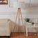 Lindby Charlia White/Wood Floor Lamp 150cm