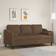 vidaXL Fabric Brown Soffa 198cm 3-sits