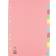 White Box Divider A4 12-Part Pink with Multi-Colour Tabs