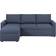 Sacramento Sofa Bed With Chaise Blue Sofa 218cm 3 Seater