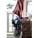 Lexington Icons Flag Teppe Hvit, Grå (170x170cm)