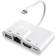 Nordic LGN-108 Lightning - USB A 3.1/RJ45/HDMI/USB C PD Adapter M-F