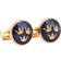 Skultuna Three Kronor Cufflinks Large - Gold/Blue