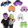 Rhode Island Novelty 7" Halloween Foam Masks 12pcs