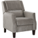 Beliani Velvet Recliner Grey Poltrona 97cm