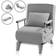 Makika Grey Armchair 83cm