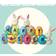 Joyin Bunny Carrots with The Word Multicolour Easter Decoration 11.4cm