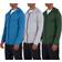 Real Essentials Mens Dry Fit Long Sleeve Full Zip Hoodie 3-pack - Green/Grey/Blue