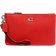 Coach Small Wristlet - Polished Pebble Leather/Silver/Sport Red