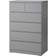 IKEA MALM Grey Glazed Kommode 80x123cm