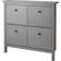 IKEA HEMNES 4 Compartments Grey Varnished Schuhregal 107x101cm