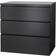 IKEA MALM Black/Brown Kommode 80x78cm