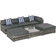 OutSunny 860-040 Outdoor Lounge Set, 1 Table incl. 3 Sofas