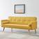 GRS Seatle With Bolster Cushions Mustard Linen Sofa 191cm 3 Seater