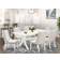 East West Furniture X027FO244-7 Light Grey/Linen White Dining Set 40x72" 7