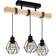 Eglo Townshend Black/Brown Ceiling Flush Light 20cm