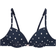 Sanetta Soft Cup Shaped Bra Dark Blue/White