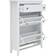 GFW Deluxe Two Tier White Shoe Rack 108.5x108.5cm