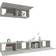 vidaXL 3114481 Concrete Grey TV-bänk 200x30cm 3st