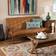 Baxton Studio Nikko Tan & Walnut Brown Sofa 64" 3 Seater