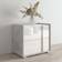 Meble Furniture Sky Concrete/White Bedside Table 15.7x25.2"