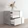 Meble Furniture Sky Concrete/White Bedside Table 15.7x25.2"