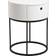 AC Design Furniture Polo Black/White Bedside Table 40x40cm